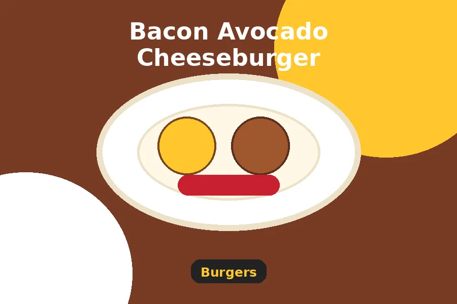 Bacon Avocado Cheeseburger menu guide image