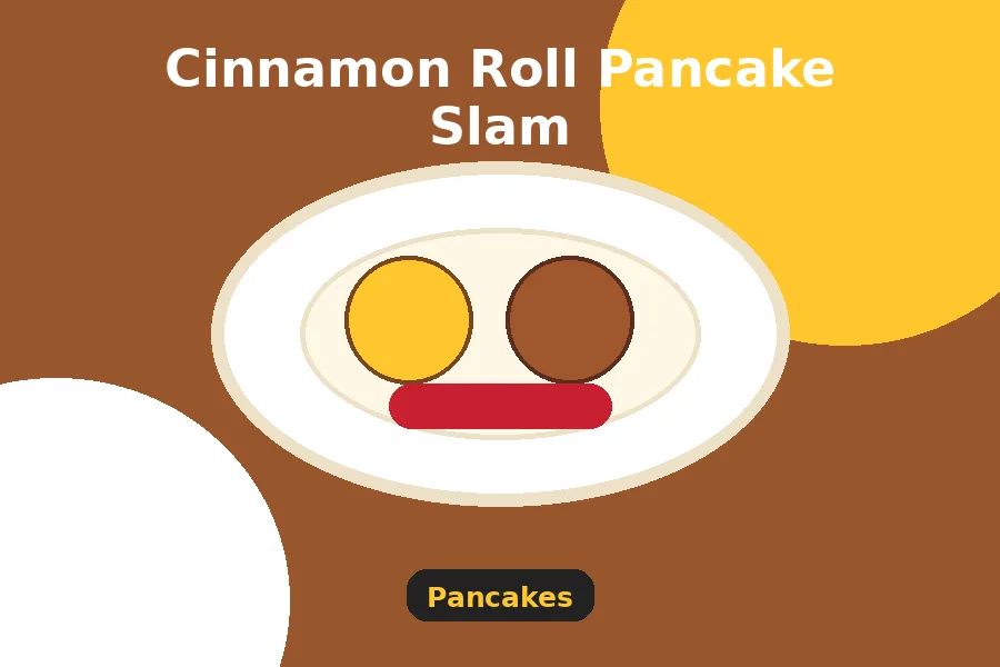 Cinnamon Roll Pancake Slam menu guide image