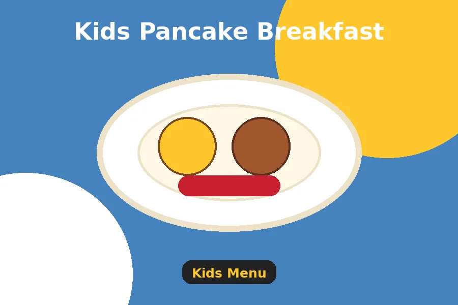 Kids Pancake Breakfast menu guide image